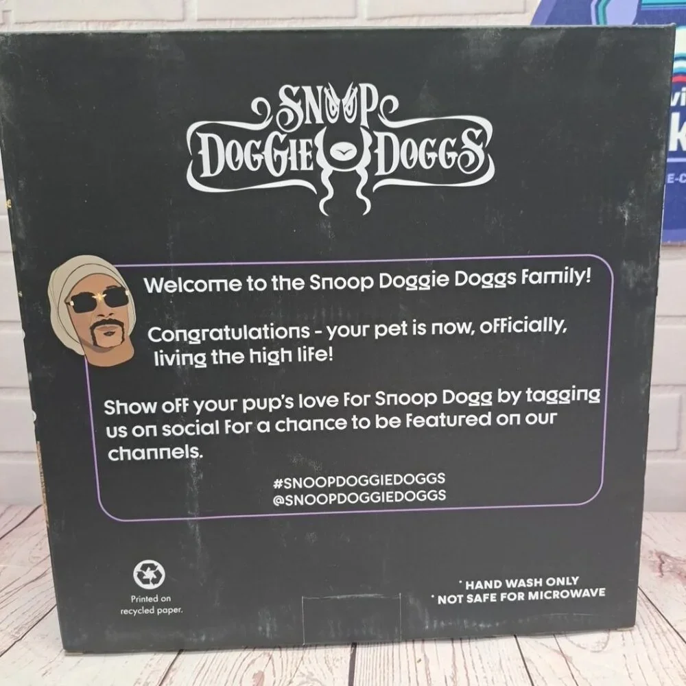 Snoop‎ Doggie Doggs - Deluxe Off The Chain Pet Bowl - Chrome  5 Cups NIB